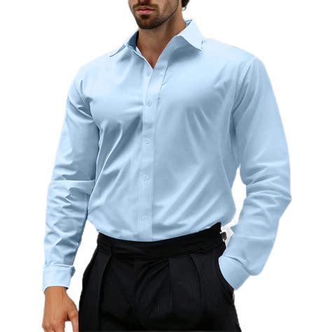 Vsssj Mens Office Shirt Long Sleeve Button Down Dress Shirt Classic