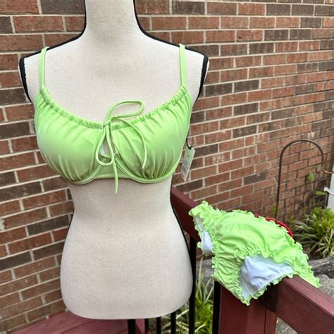 Shade Shore Swim Nwt Shade And Shore Lime Green Bikini Top And Bottoms Poshmark