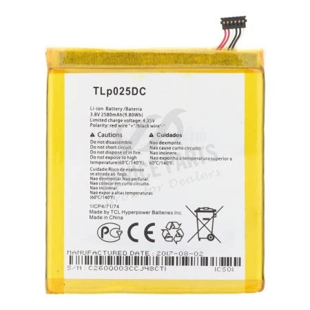 Tlp Dc Mah Battery For Alcatel Pixi G Pixi G