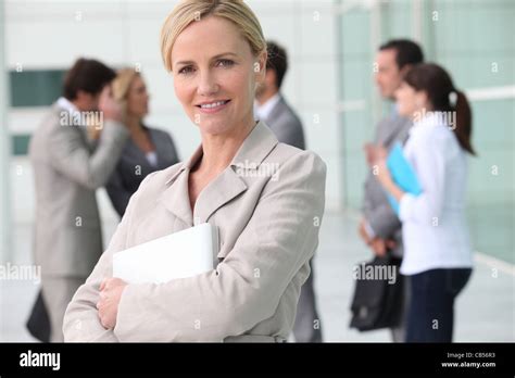 Woman Leaving Work Stock Photo Alamy