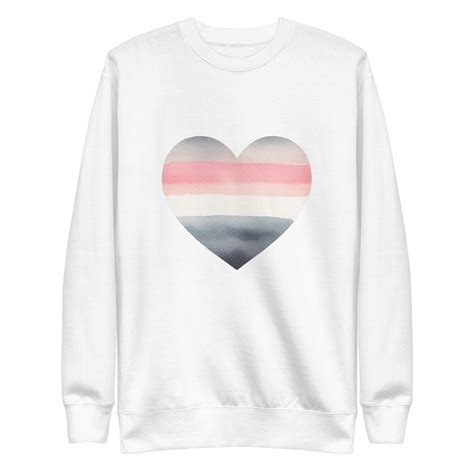 DEMIGIRL Pride Flag Beautiful Watercolor Heart Gay Pride Unisex Premium Sweatshirt Etsy