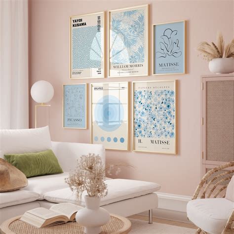 Light Blue Wall Art Etsy