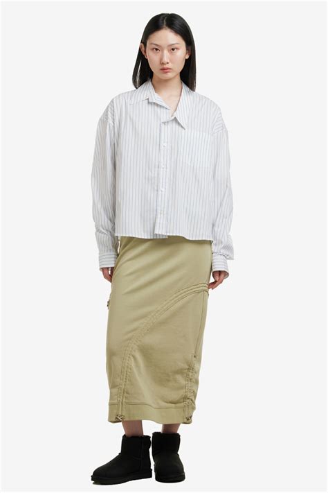 Lesugiatelier Adjustable Shirring Midi Skirt