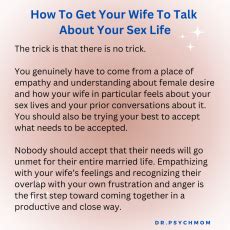 How To Get Your Wife To Talk About Your Sex Life Dr Psych Mom