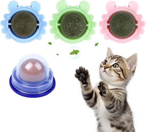 Amazon Ghlon Catnip Wall Ball Toys 4 Pcs Extra Cat Energy Ball