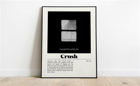 Cigarettes After Sex Crush Poster Minimalist Music Poster Vintage Retro Art Print Custom Poster