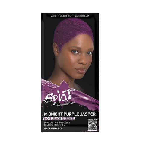 Splat Midnight Jasper Kit Unisex Semi Permanent Purple Hair Dye No Bleach Needed