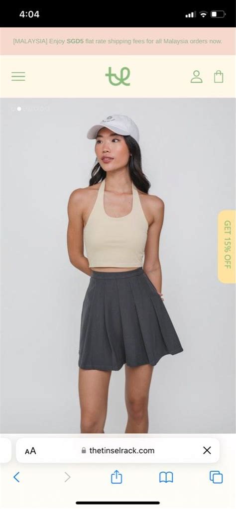 Bnwt Ttr Cassie Halter Padded Top Nude Women S Fashion Tops Sleeveless On Carousell