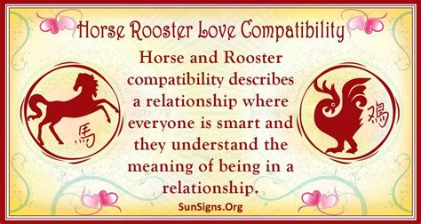 Horse And Rooster Compatibility Respectful Partners Sunsignsorg