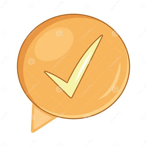 Speech Bubble With Check Symbol Stock Vector Illustration Of