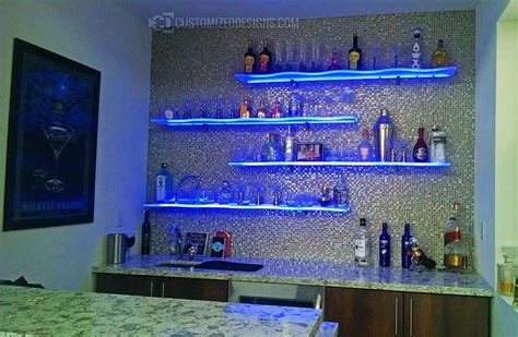 Curved Led Bar Shelving Home Bar Modern Home Bar Diy Home Bar Bars For Home Glass Bar