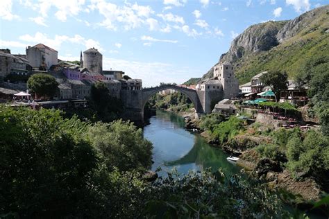 mostar bridge bosnia  herzegovina  stock photo