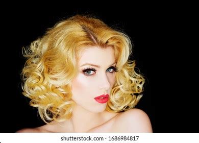 Portrait Pinup Woman Naked Shoulders Isolated Stock Photo Shutterstock