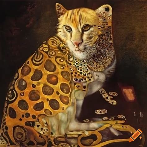 Gustav Klimt Inspired Animal Artwork On Craiyon