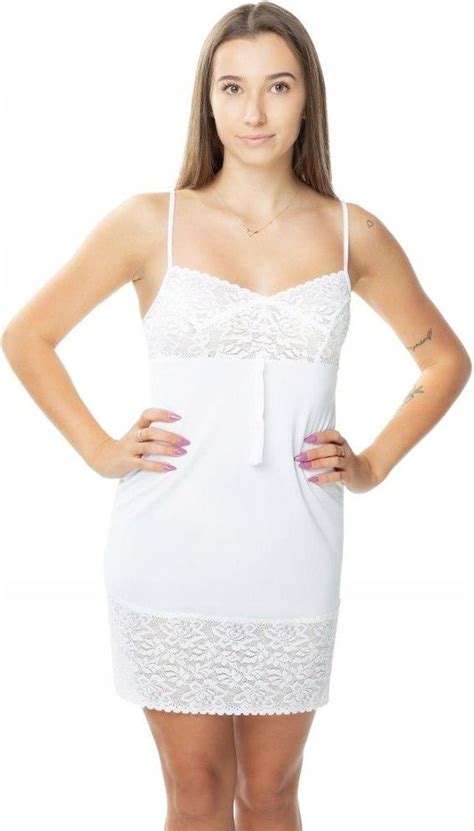 Mewa Lingerie Visti Lingerie Biała Koronkowa Koszulka Nocna Biały Ceny i opinie Ceneo pl