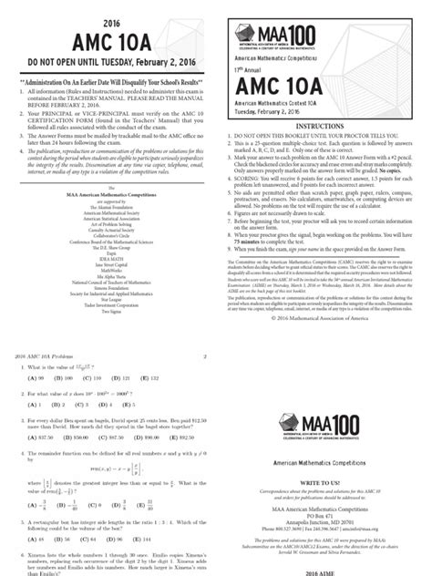 Amc 10a 2024 Dates Nj Cloe Melony