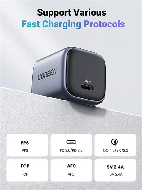 Ugreen W Usb C Nexode Mini Gan Wall Charger Buy Now