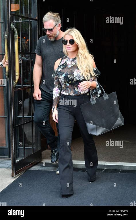 Jessica Simpson and her husband leaving a hotel Featuring: Jessica