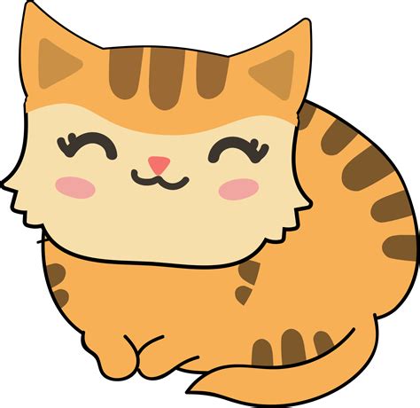 cute cat cartoon kitten pet  png