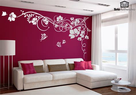 Трафарет цветов на стену - 68 фото