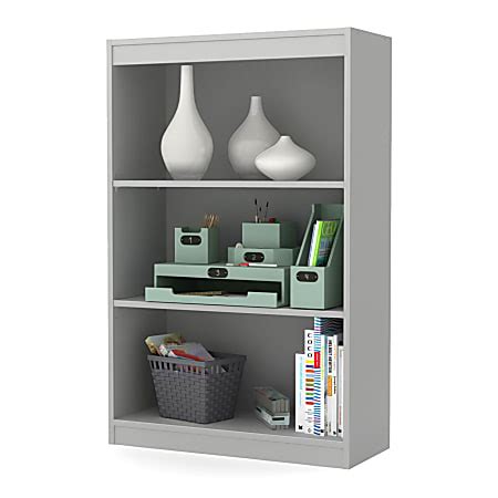 South Shore Axess H Shelf Bookcase Soft Gray Office Depot