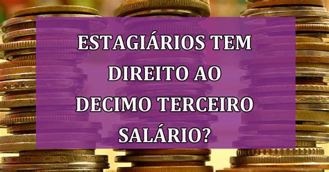 Estagiário Tem Direito A Décimo Terceiro - Decifrando os Direitos dos Estagiários no Brasil: Entenda Sobre o ...