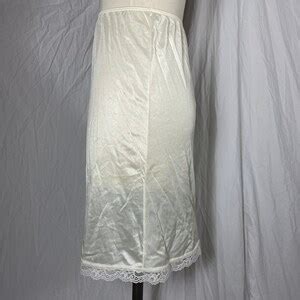Vintage Lingerie S Era Deena Off White Nylon Half Slip In Etsy