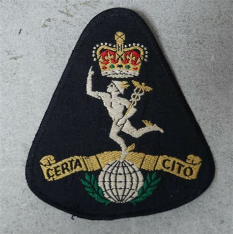 Royal Signals Jimmy Cloth Badge Certa Cito Ebay