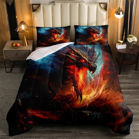 Yst Ice And Fire Dragon Bedding Comforter Sets Mysterious Flying Dragon