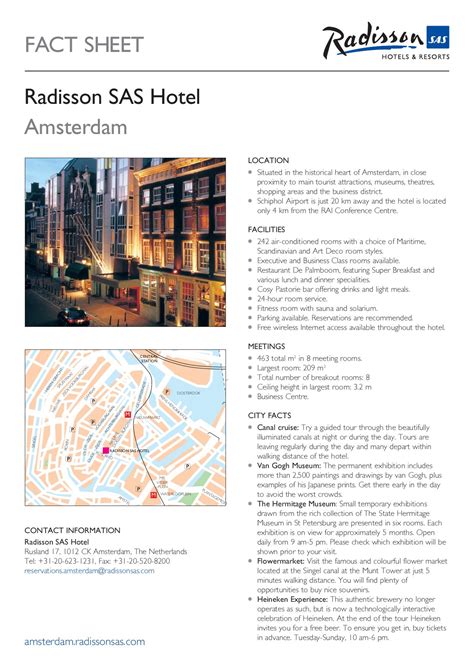 Radisson Blu Hotel Amsterdam - Hotel Brochure by Radisson Blu Hotel ...