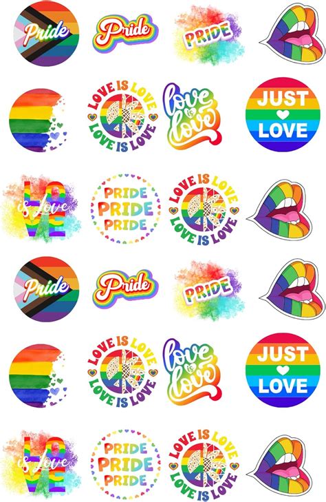X Pre Cut Pride Cupcake Cake Toppers Fairy Cake Decorations LGBT Gay Pride Round Edible