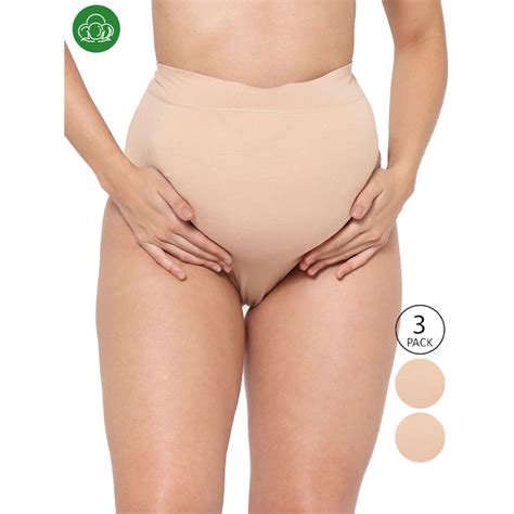 Buy Inner Sense Organic Cotton Antimicrobial Maternity Panty Nude Pack Of 3 Online