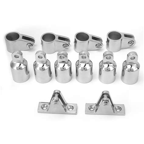 2024 12 Pcs 3bow Bimini Top Accessory Hinge Mount Jaw Slide Bimini Top Eye End Kit