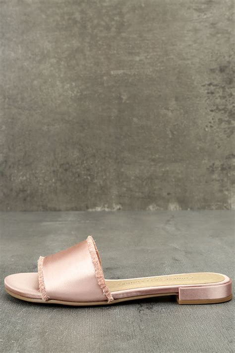 Chinese Laundry Pattie Nude Sandals Satin Sandals Slide Sandals