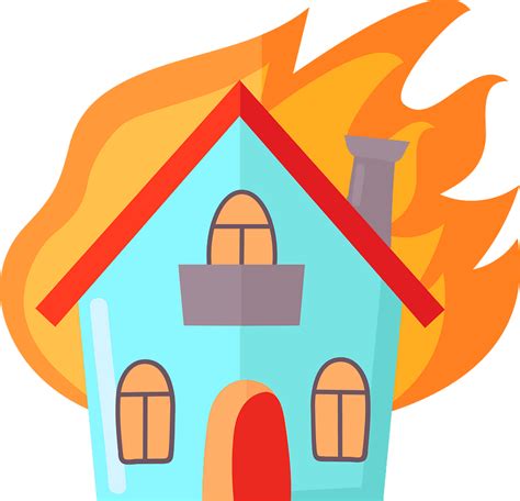 House on fire - Free vector clipart images on creazilla.com