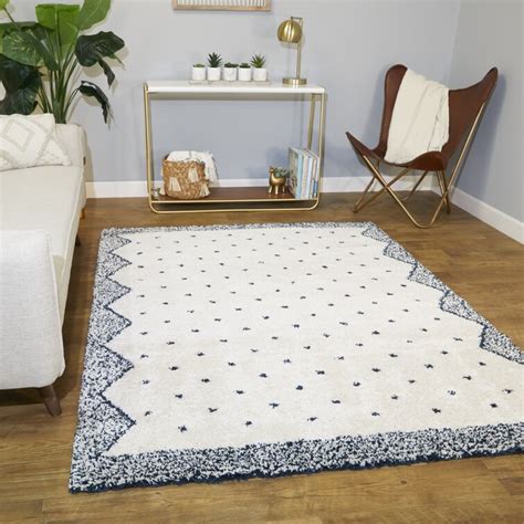 Ebern Designs Kjellfrid Polka Dots Border Shag Area Rug Reviews Wayfair