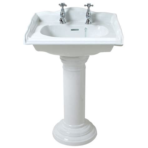Belfast 2 Tap Hole Square Basin And Pedestal