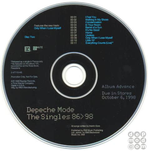 The Singles 86 98 Depeche Mode Discography