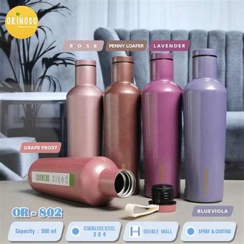 Jual Orinoco Botol Minum Stainless Ml Vacuum Flask Tumbler Glossy Keep Hot Cold Or