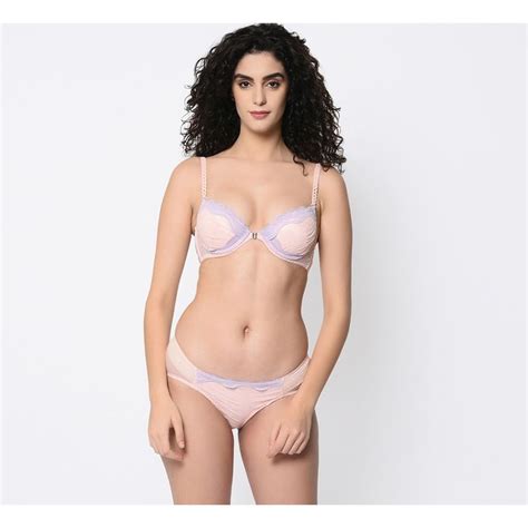 Buy Da Intimo Peach Coloured Lingerie Set Online