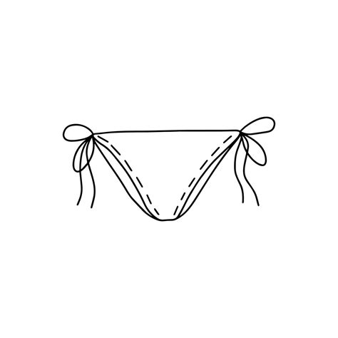 Tekening Bikini Van Zwemmen Pak Vector Illustratie Vectorkunst Bij Vecteezy