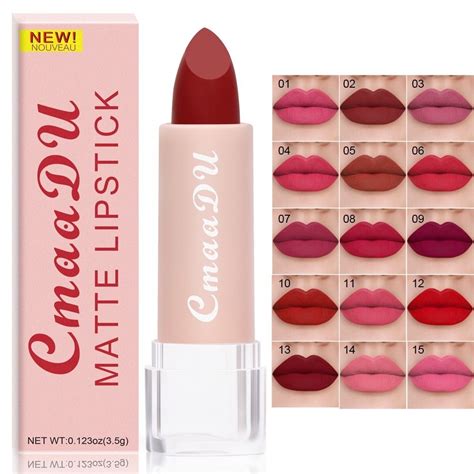 15 Colors Waterproof Red Nude Lipstick Beauty Makeup Long Lasting Matte Velvet Water Resistant