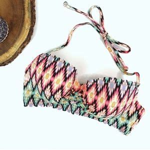 Victoria S Secret Swim Knot Tie Yellow Bandeau Bikini Top Poshmark