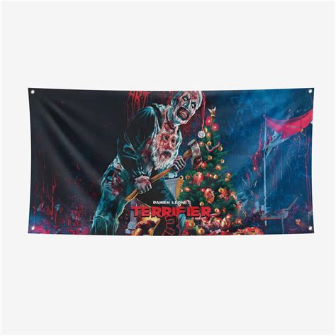 Ycyddmk Terrifier 3 Banner Porch Sign Photography Background Party