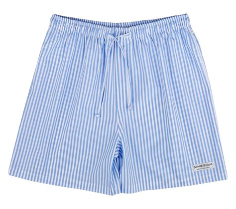 Buy Mens Pyjama Shorts Blue Stripes Australian Made By Pj Miller