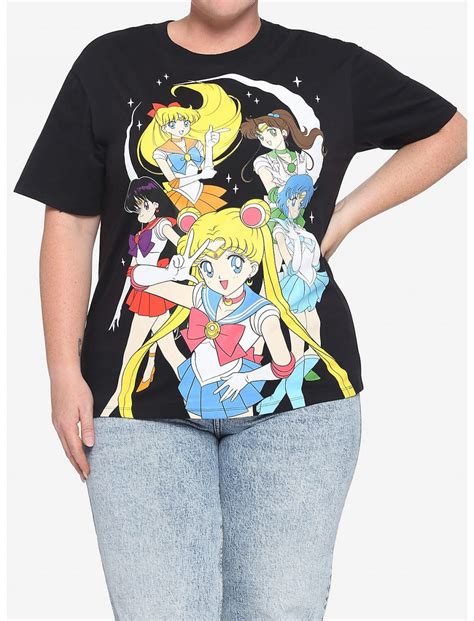 Hot Topic Black Sailor Guardians Group Tee