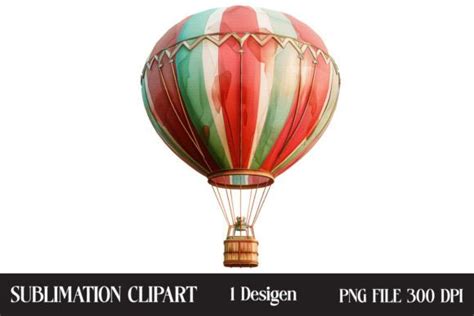 Watercolor Hot Air Balloon Clipart Graphic By Creative Design House Creative Fabrica