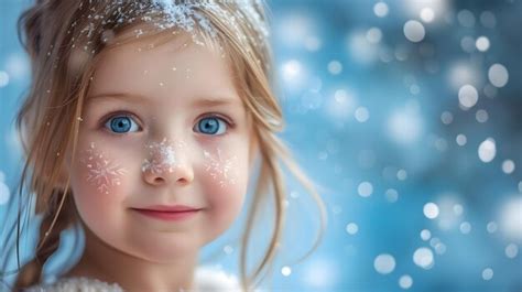 Premium Photo | Close Up of Child With Blue Eyes