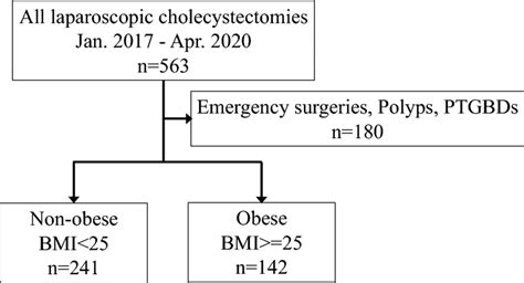 Flow Chart Of This Study BMI Body Mass Index PTGBD Percutaneous