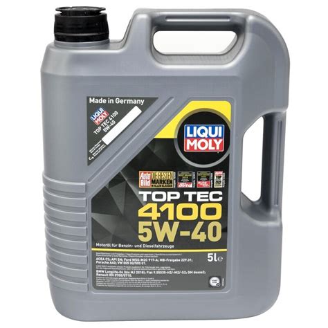 Motoröl Top Tec 4100 5W 40 LIQUI MOLY 7 Liter mit Ölfilter SM 119 71 95